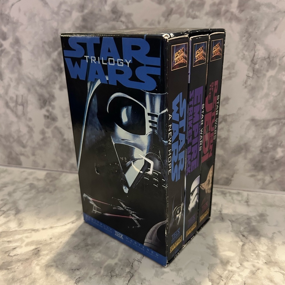 Vintage 1995 Star Wars Trilogy THX Mastered VHS Boxset